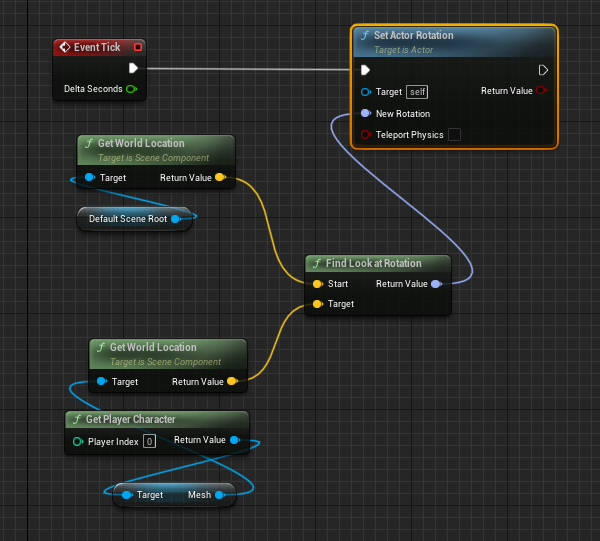Spatial UI billboarding blueprint